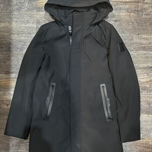 Men's Black Hooded Waterproof Coat - Brand Unknown